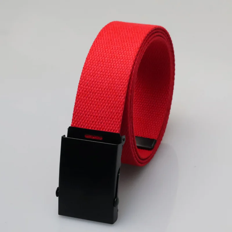 3,8 cm Casual Canvas Gürtel Silber Legierung Schnalle Einfarbig Outdoor Bequeme Baumwolle Sport Gürtel Unisex – Detail 8