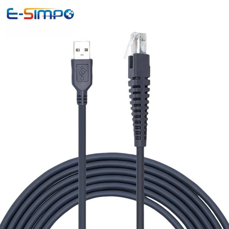 Picture 3: 1pcs/lot Straight 2M(7ft) BarCode Scanner USB data Cable For 9010E 9260 9360 USB Interface ﻿