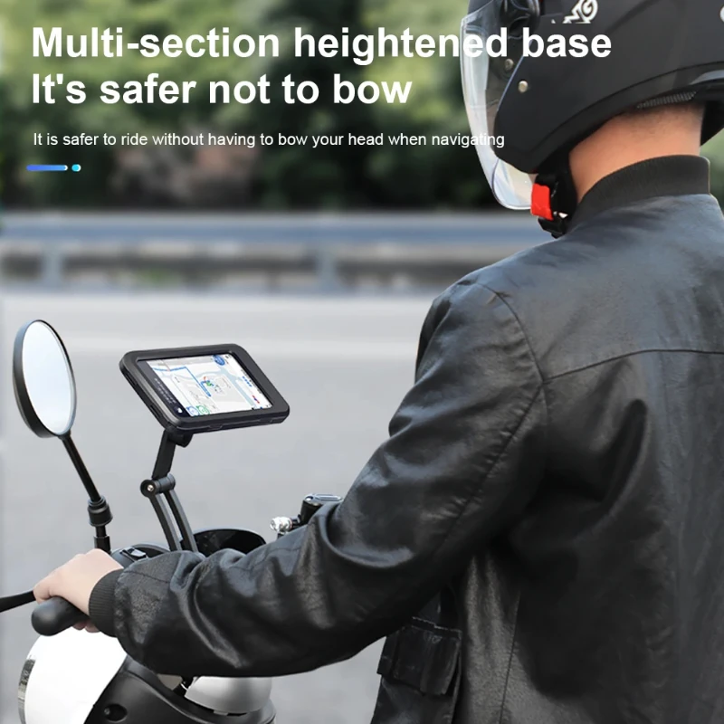 Waterproof Motorcycle Bike Mobile Phone Holder Support Universal Bicycle GPS 360° Swivel Adjustable Motorcycle Cellphone Holder