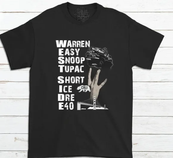 Westside All Rappers Shirt Warren Eazy Snoop Tupac Shot