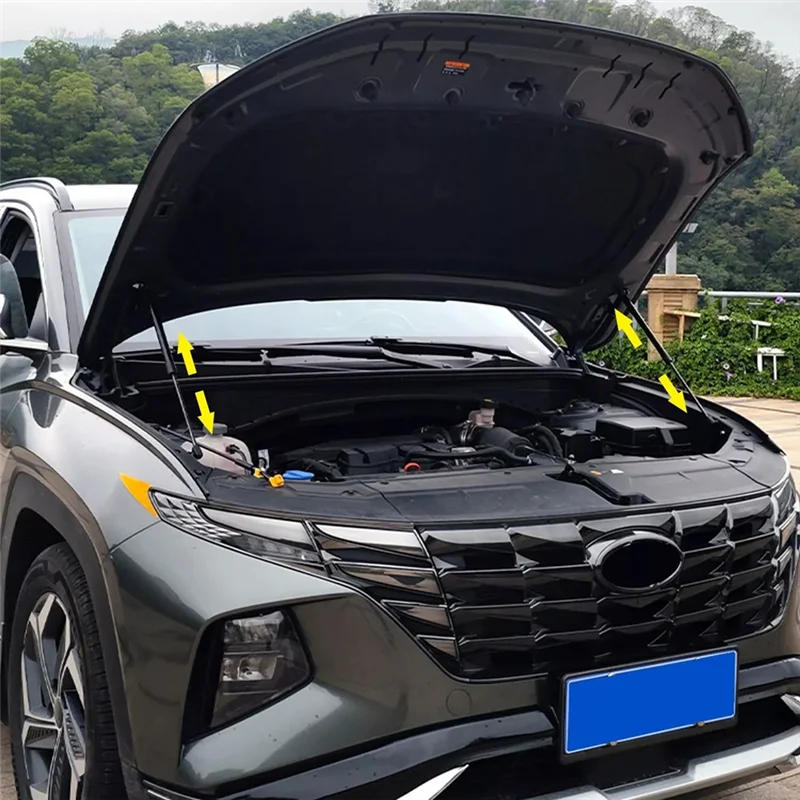 لشركة هيونداي توكسون NX4 2022-2023 اكسسوارات السيارات الجبهة هود بونيه رفع دعم صدمة الدعامات قضيب الربيع