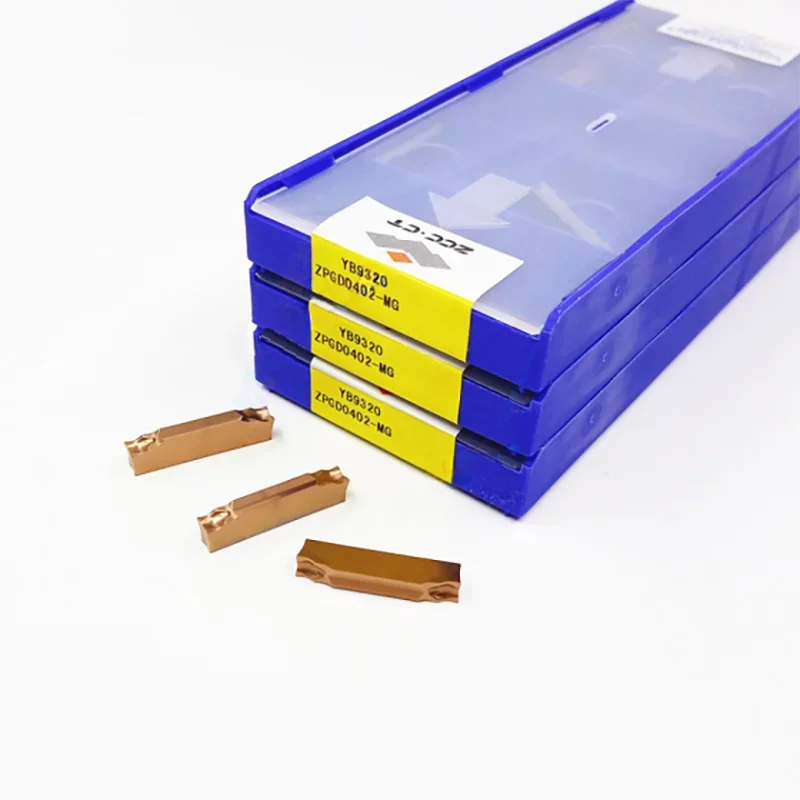 ZCC CT Original Genuine Lot ZPGD0402-MG Carbide Inserts Parting Grooving Tools ZPGD0402 MG CNC Cutting Lathe Blades