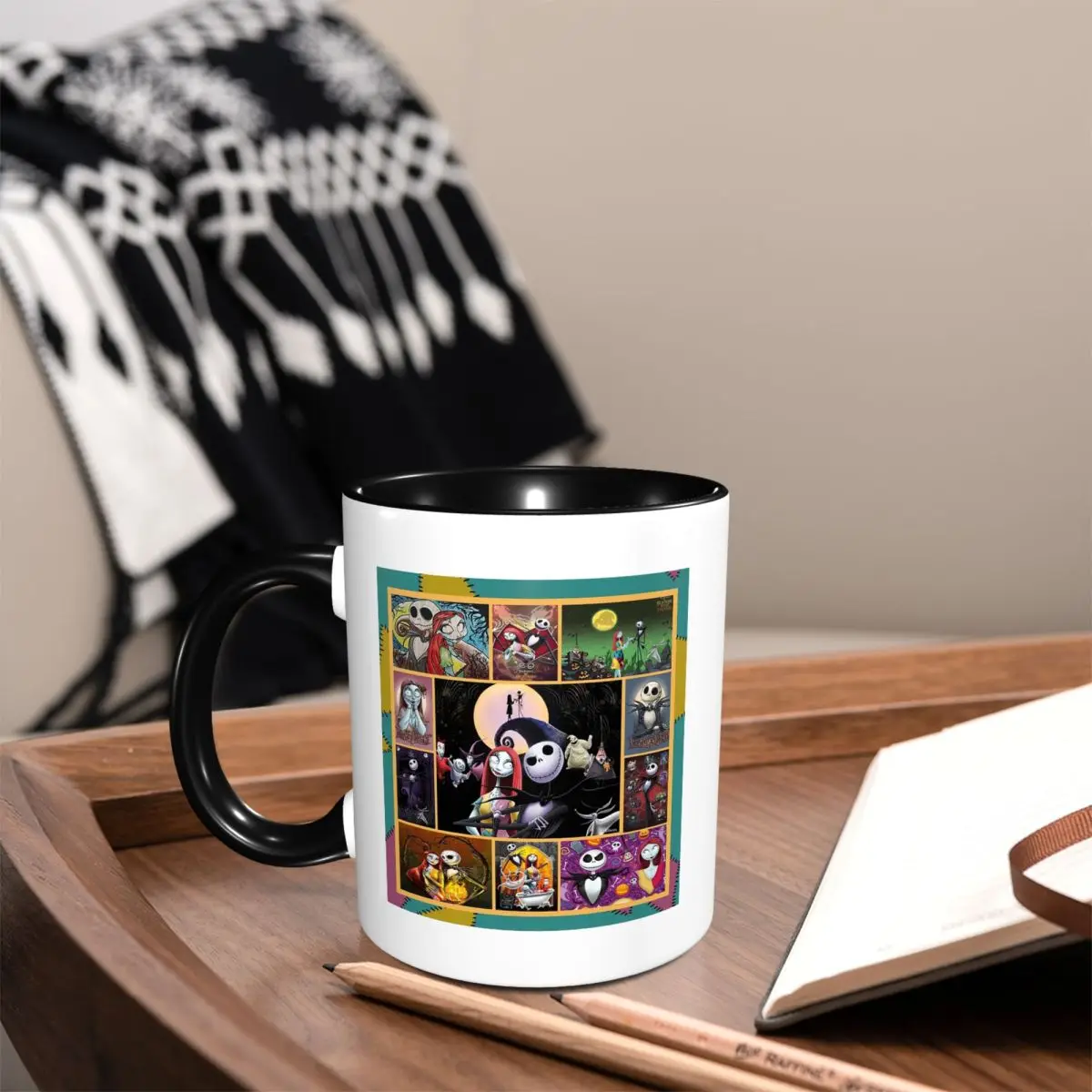Taza de Cerámica Divertida de Pesadilla Antes de Navidad, Tazas de Café, Tazas de Té, Taza para Leche, Regalo para Hombre y Mujer