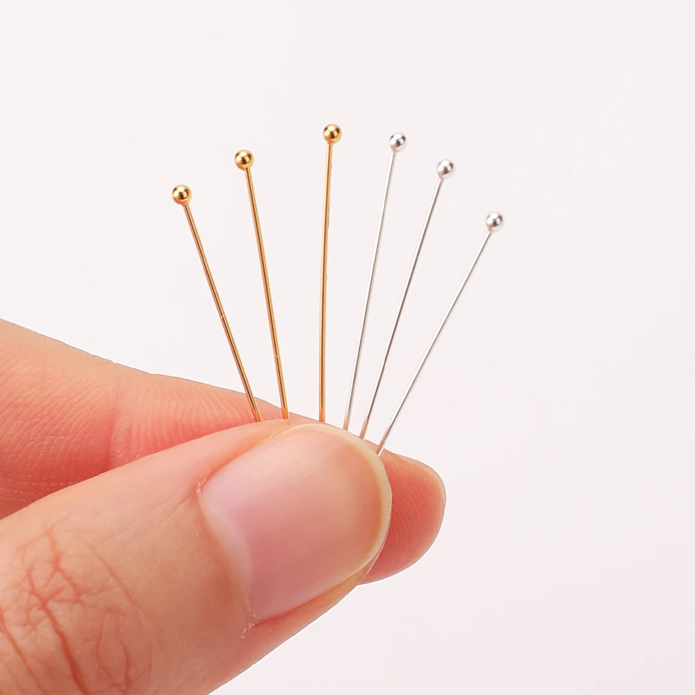 2/10Pcs 0.5x30mm 925 Sterling Silver Ball Head Pins For DIY Jewelry Making Supplies Ball Headpin Earrings Accessories Findings