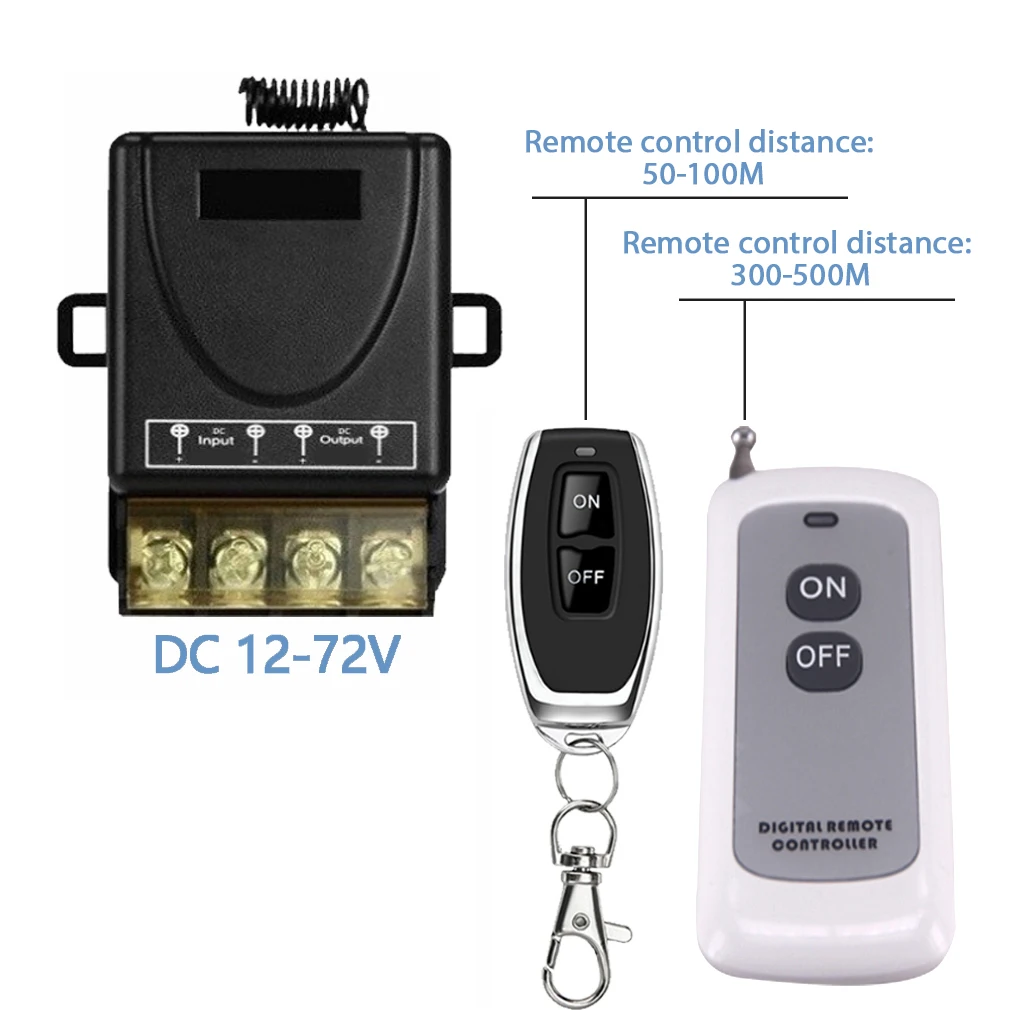 COLOROCK Wireless Remote Control Switch  Light Switch DC12-72V DIY RF433MHz Control High Power  Wide Voltage