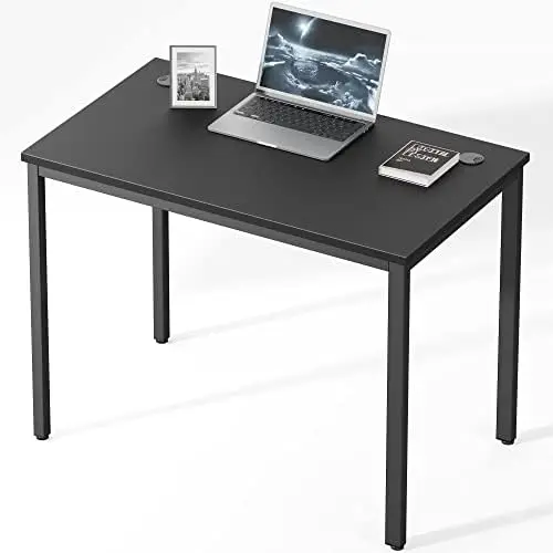 

ERGONOMIC 47 Inch Teak Home Office Computer Desk, Simple Modern Sturdy Work Study Writing PC Gaming Table for Large Space Adults