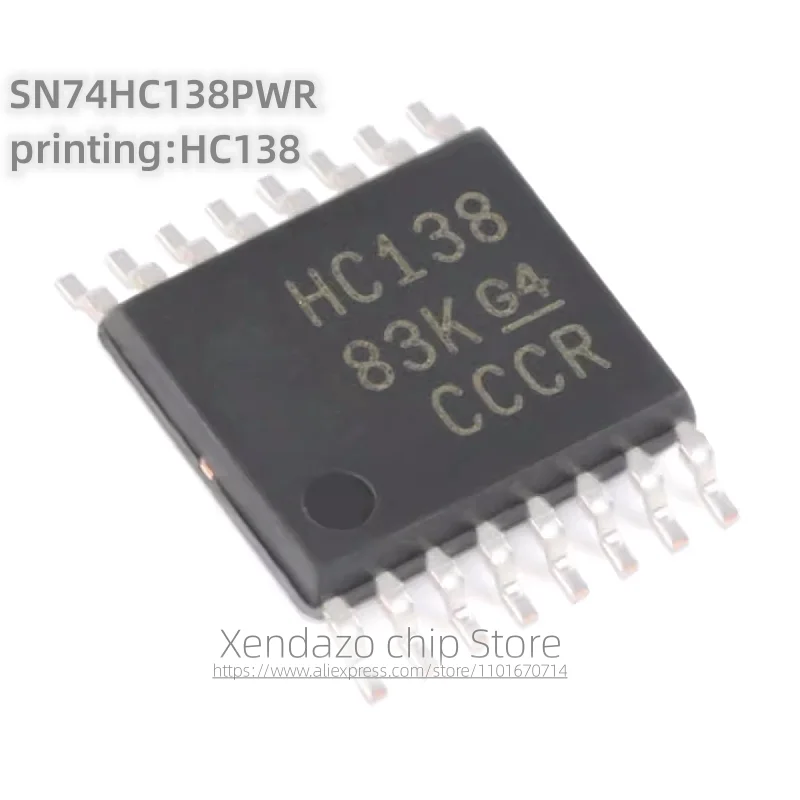 10pcs/lot SN74HC138PWR printing HC138 TSSOP-16 package Original genuine 3-line to 8-line decoder chip