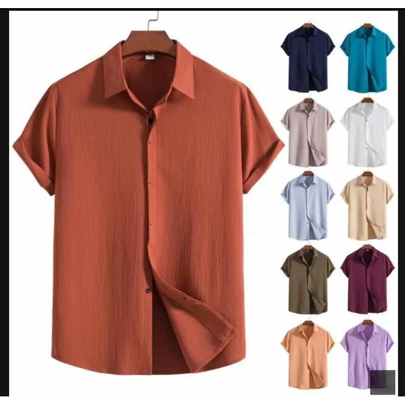 Męska biała lniana koszula o dopasowanym kroju, zapewniająca ochronę przed słońcem, bawełniana koszula z krótkim rękawem, zapinana na zamek, bardzo długa.