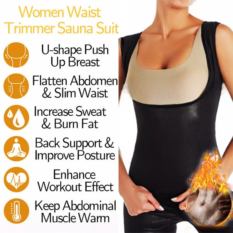 MrifDila Open Bust Sauna Suit Sweat Vest Women's Weight Loss Waist Trainer Sweatsuit Vest Workout Tank Top Fitness Body Shaper