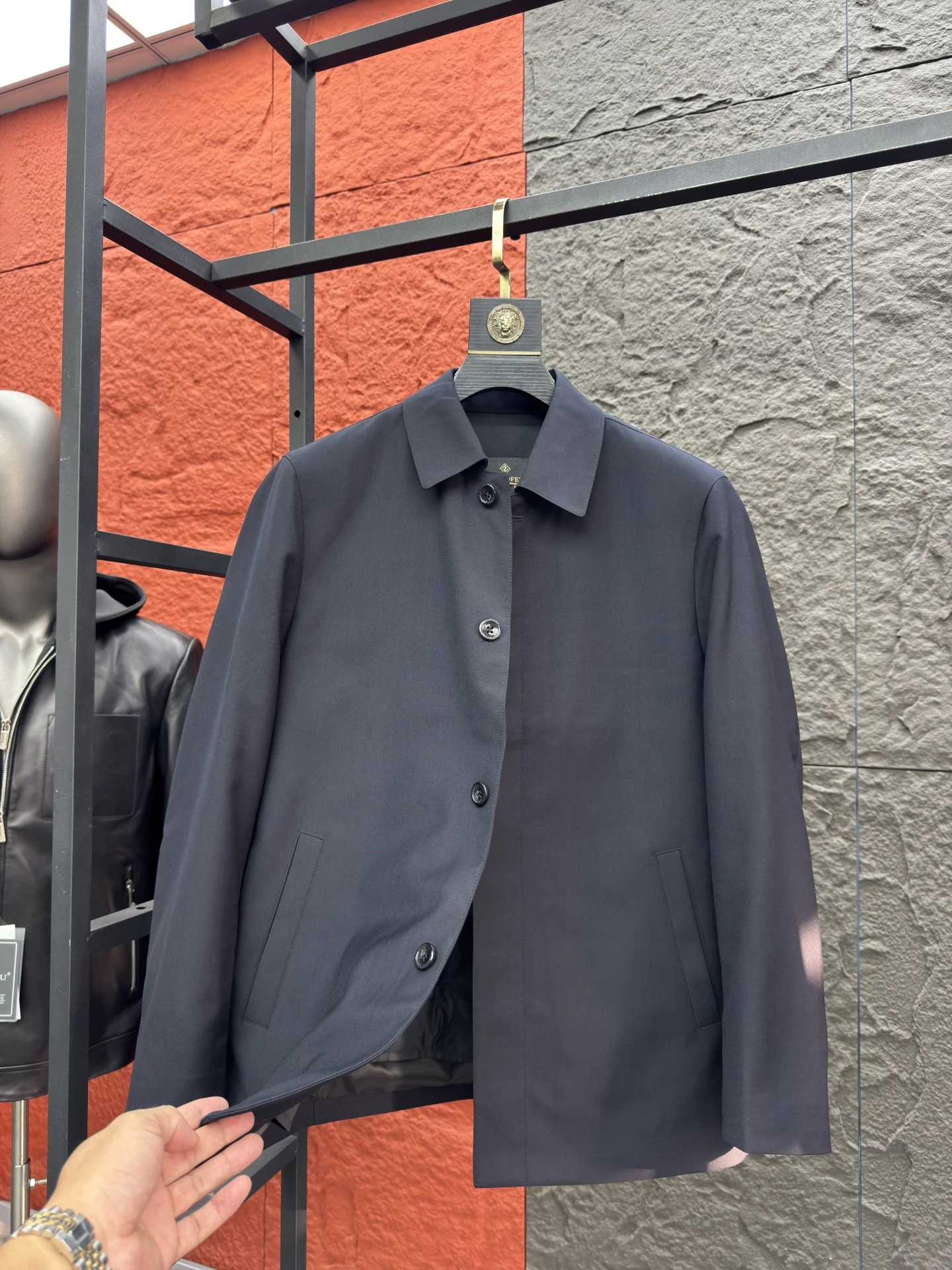 

Svip Men's Casual Quilted Goose down Jaet Warm Collar Commute Winter Coat Polyester Fiber Non-Capci Stand Fit