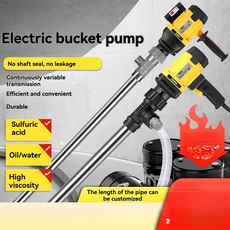 

Portable Electric Oil Pump 220v Diesel Oil Dispenser High Viscosity Chemical Anti-corrosion Oil Pump Barrel Pump