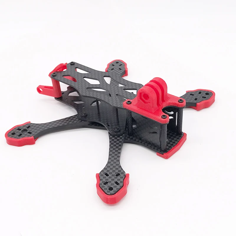 Apex 3 3 polegada 147mm wheelbase de fibra carbono quadro kit com 3d tpu impresso suporte peças para rc fpv corrida zangão quadcopter