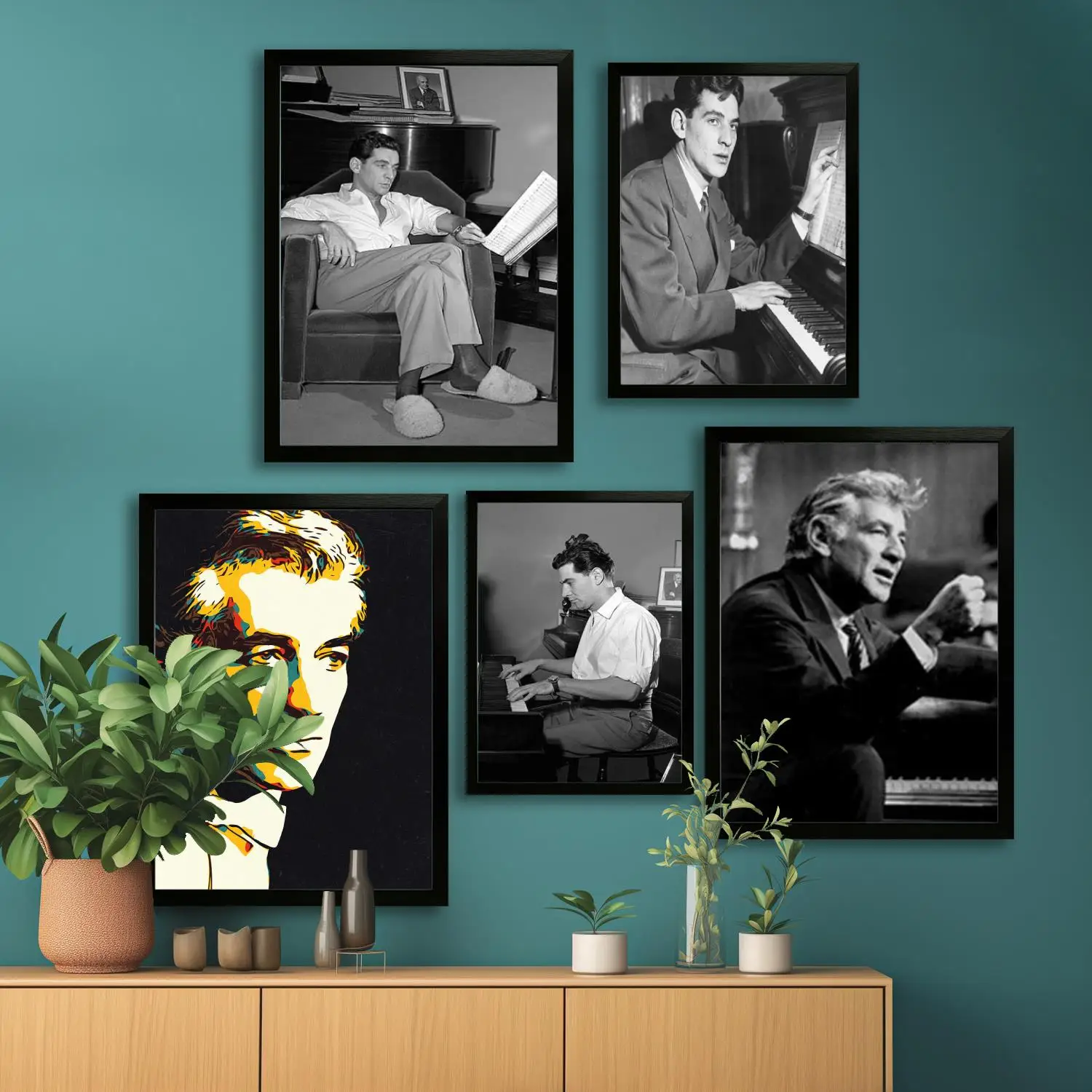 Leonard Bernstein Canvas Art Poster, Wall Art Picture Print, Modern Family Bedroom Decor Posters,Decorative painting