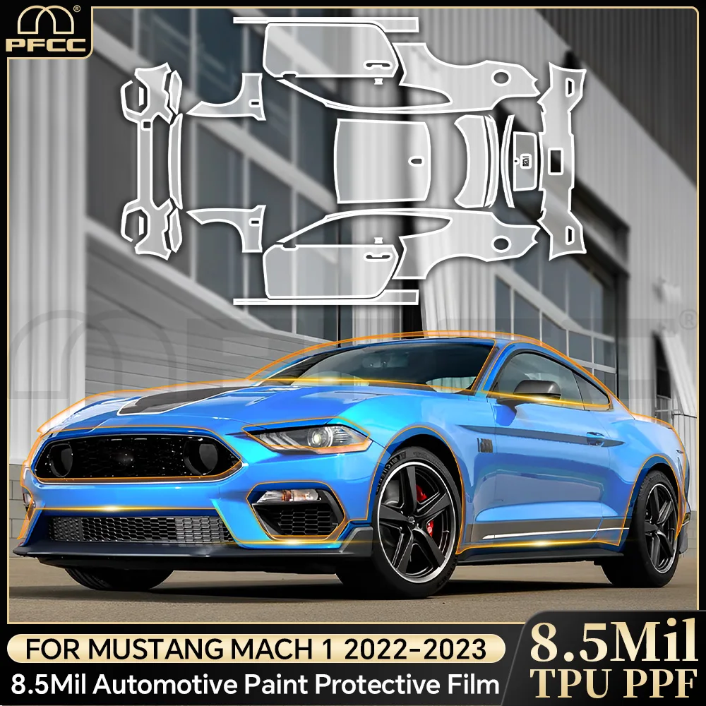 

TPU Pre Cut Sticker PPF Transparent Clear Kit for Ford Mustang Mach 1 2022 2023 Car Paint Protection Film Styling Body Decal