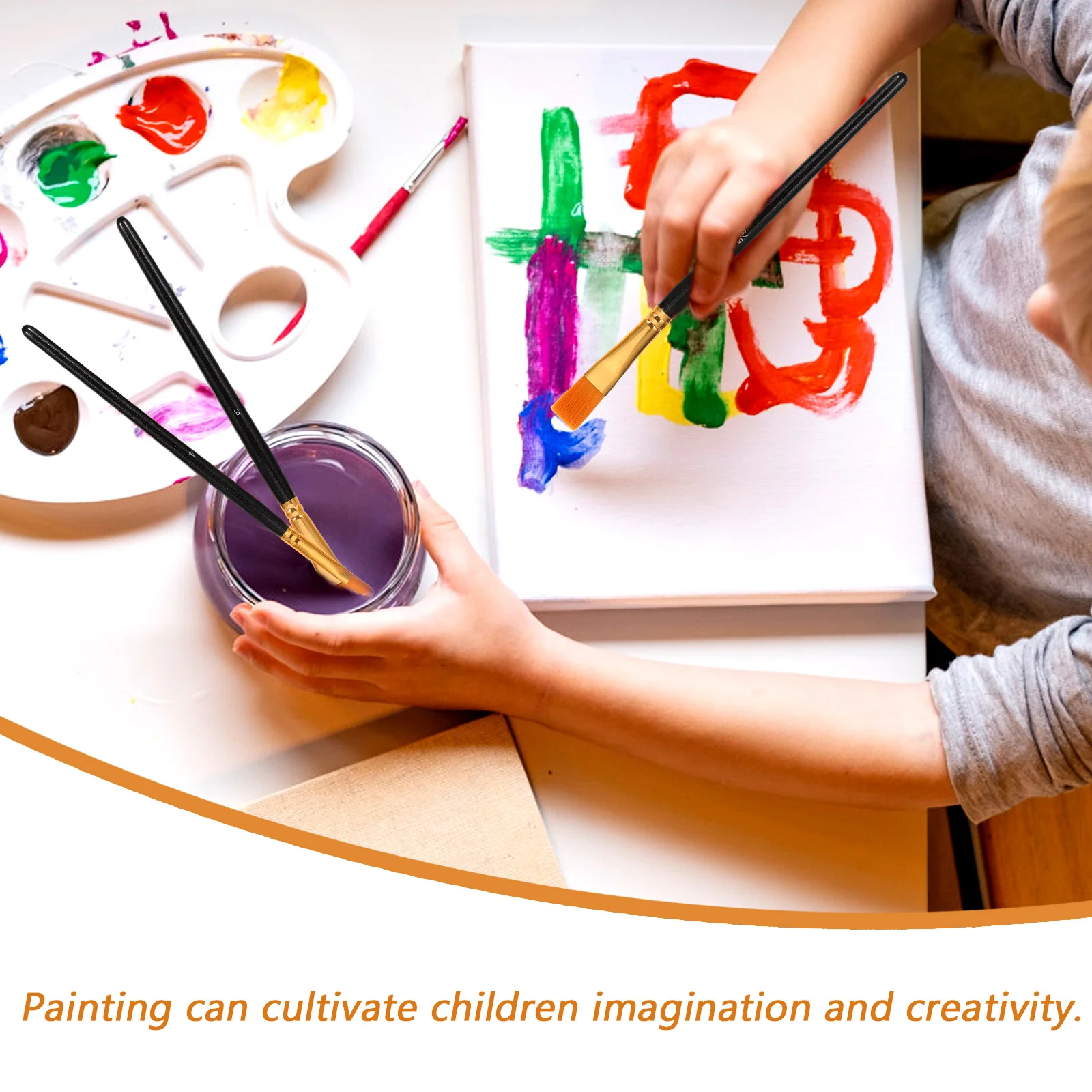 

1 Set Versatile Nylon Paint Brushes for Acrylic Watercolor Oil Painting Artist Grade Durable Brush Set Art Craft Supplies