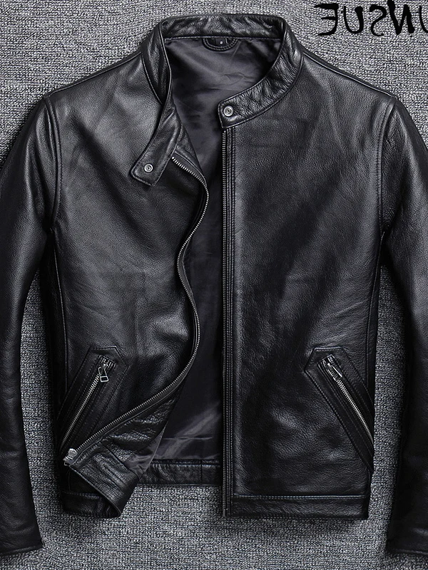 

Real Leather Jacket Men Cowhide Clothes 100% Cow Leather Coat Spring Autumn clothes Genuine Leather Coats H681 KJ4737