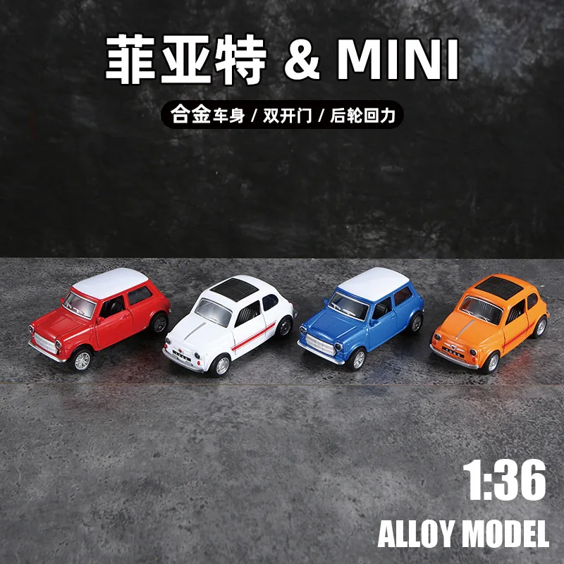 1:36 Kinder Retro nostalgisches altmodisches Auto Mini-Legierung Pull-Back-Automodell Ornamente