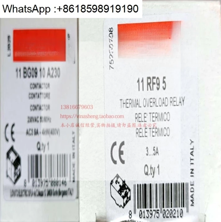 LOVATO Mechanical Three-Phase Small AC Contactor BG0910A230 Normally Open