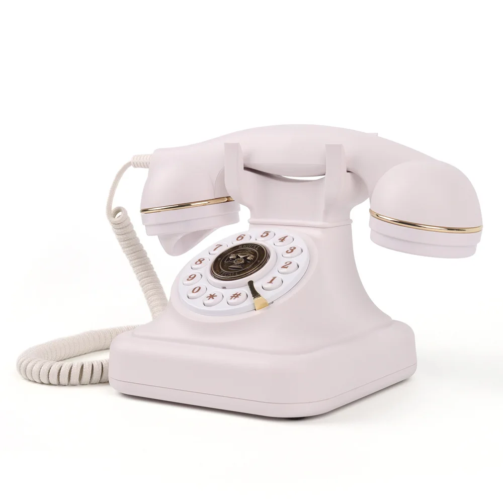 Old Fashioned Retro Telefone, Gravação Telefone para Bênçãos de Casamento, White Voice Recorder, Novo, 2024