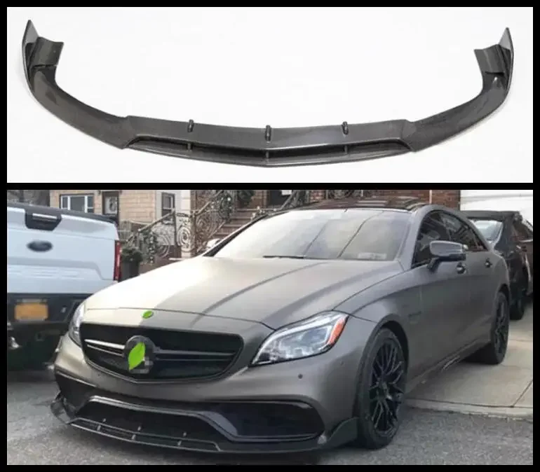 Carbon Fiber Bumper Front Lip Spoiler Fog Lamp Air Vent Outlet Cover For Mercedes-Benz CLS63 AMG W218 2015 2016 2017