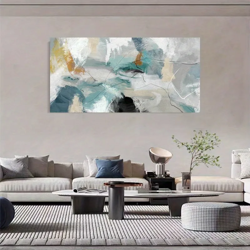 

1pc Frameless Abstract Wall Art Canvas Print Paintings Modern Colorful Poster Wall Decor Artwork, Pictures Large Wall Decor Art