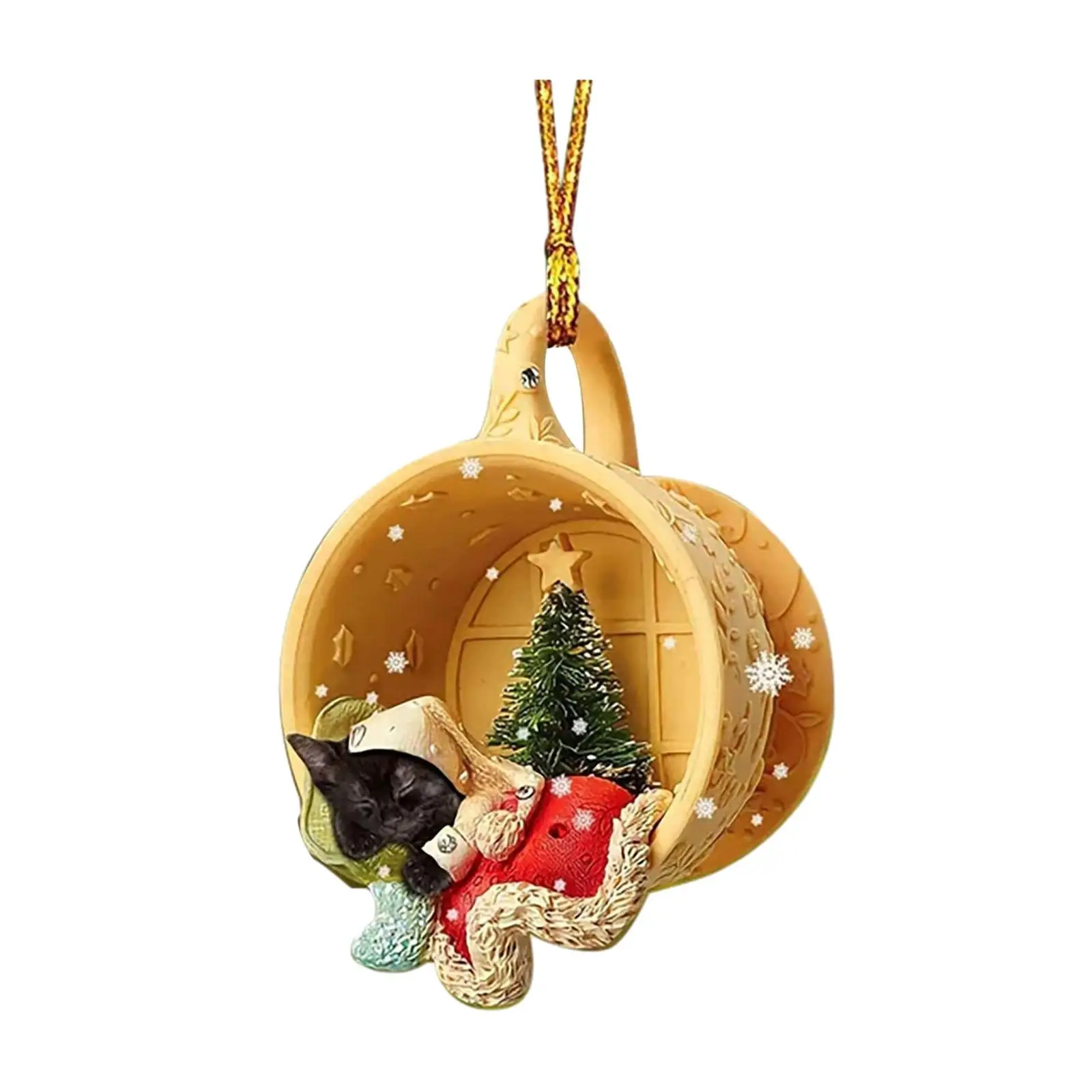 Christmas Dog Pendant Ornament ,Xmas Tree Dog Statue/ Christmas Tree Decoration/ Xmas Dog Figurine Ornament for Bag