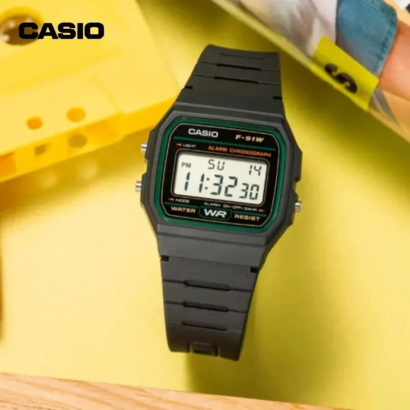 Casio F-91WM Men Women Small Square Electric Watch Moda Outdoor Sports Student Watch Display Digital LED Light Stopwatch