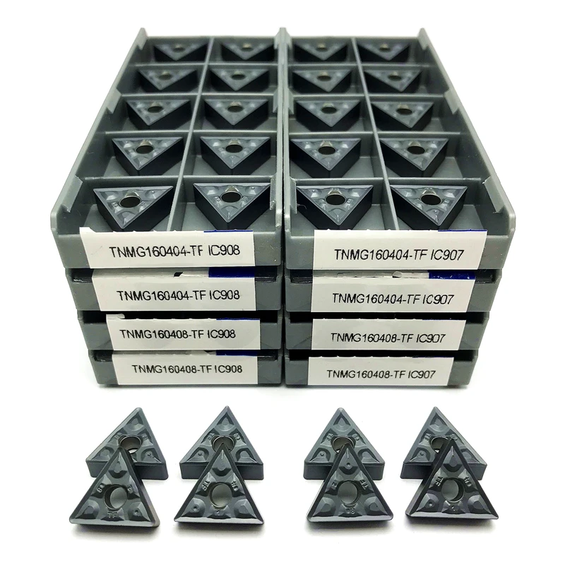 TNMG160404 TNMG160408 TF IC907/IC908 utensili per tornitura esterna inserto in metallo duro CNC utensili per tornio di alta qualità lavorazione teel