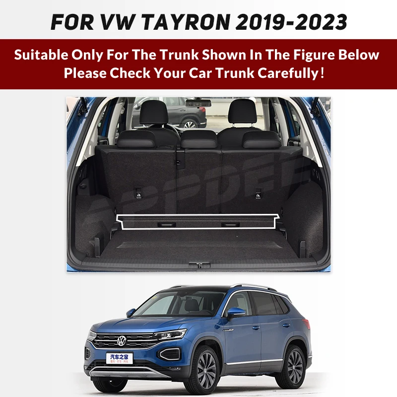 Auto Full Coverage Trunk Mat For VOLKSWAGEN VW Tayron 2019-2023 22 21 20 Car Boot Cover Pad Interior Protector Accessories