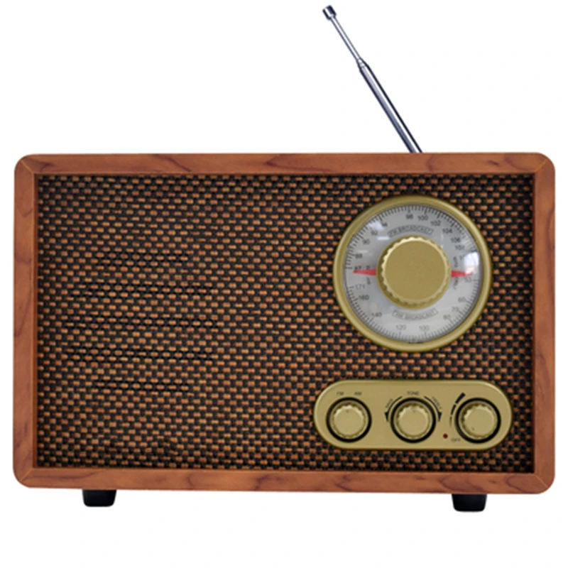 Retro pulpit FM/AM Dwa dwuzakresowe antyczne drewno Stare półprzewodnikowe domowe radio Bluetooth