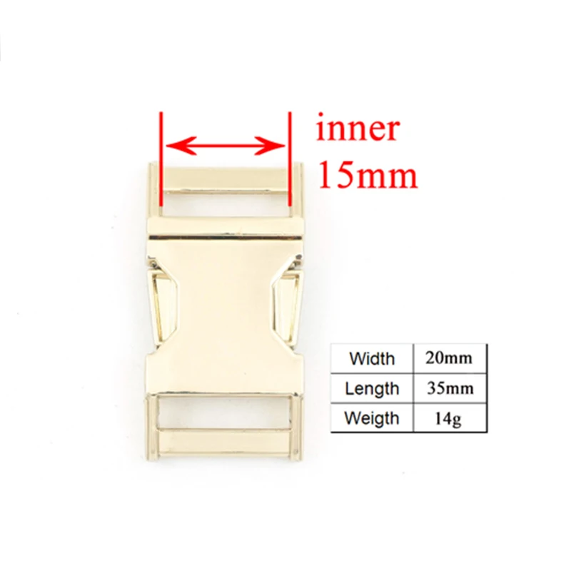 1Set (metal buckle+adjust buckle+D ring+metal dog clasp/set) provide laser engraving service customize LOGO 15mm 8 colours