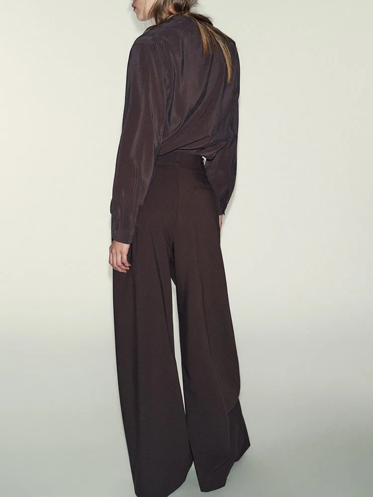 بنطال فضفاض بطيات عالية الخصر من Sweet Faionable مع حزام رفيع للنساء وصل حديثًا بنطلون شتوي إلي كاريزمياتيك #3