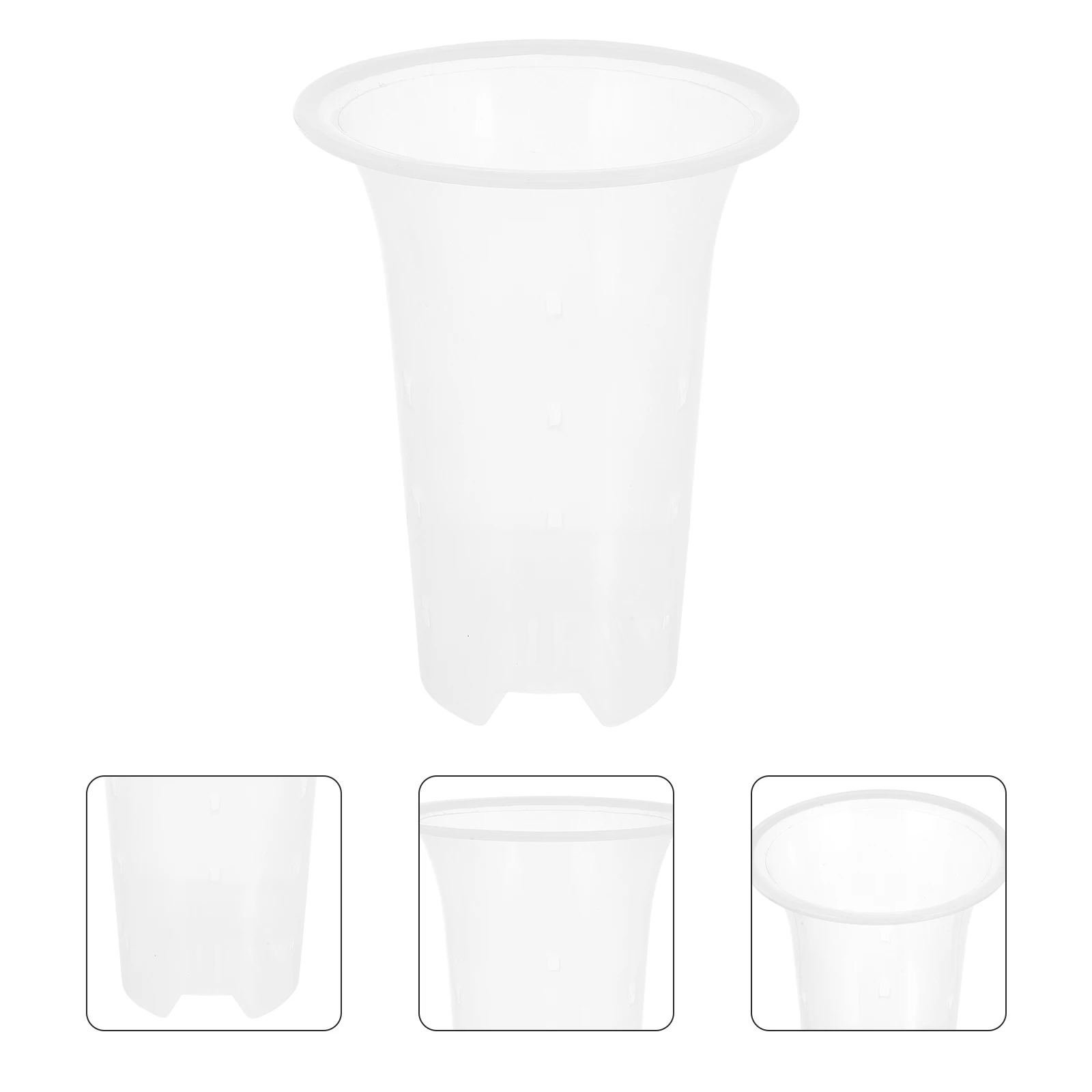 

5pcs Orchid Pots with Drainage Lightweight Durable Plastic Flowerpots for Indoor Gardening Decorative Planter
