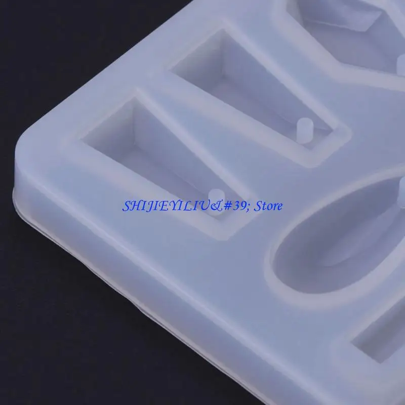 e21f幾何学的図イヤリングペンダント樹脂カビイヤドロップシリコーンカビdiyシリコン樹脂装飾初心者ツール