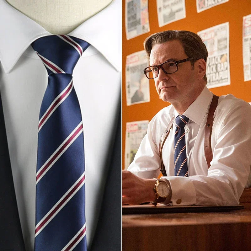 Film Kingsman złoty krąg tajna służba Harry Hart Eggsy kostiumy Cosplay krawat poliester