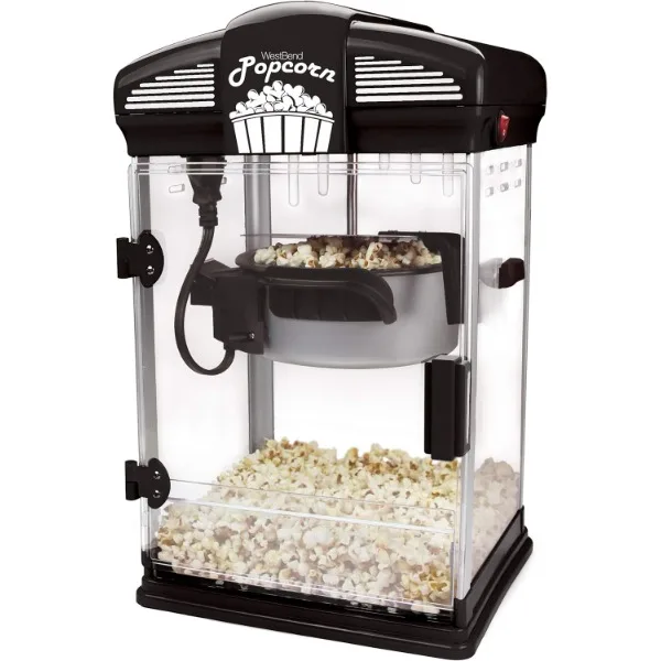 

West Bend Stir Crazy Movie Theater Popcorn Popper, Gourmet Popcorn Maker Machine with Nonstick Popcorn Kettle