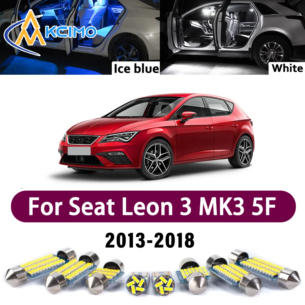 

Premium LED Interior Lighting Kit for Seat Leon 3 MK3 5F 2013-2018 2015 2016 High-Quality Error-Free Dome Map Trunk Auto Lamps