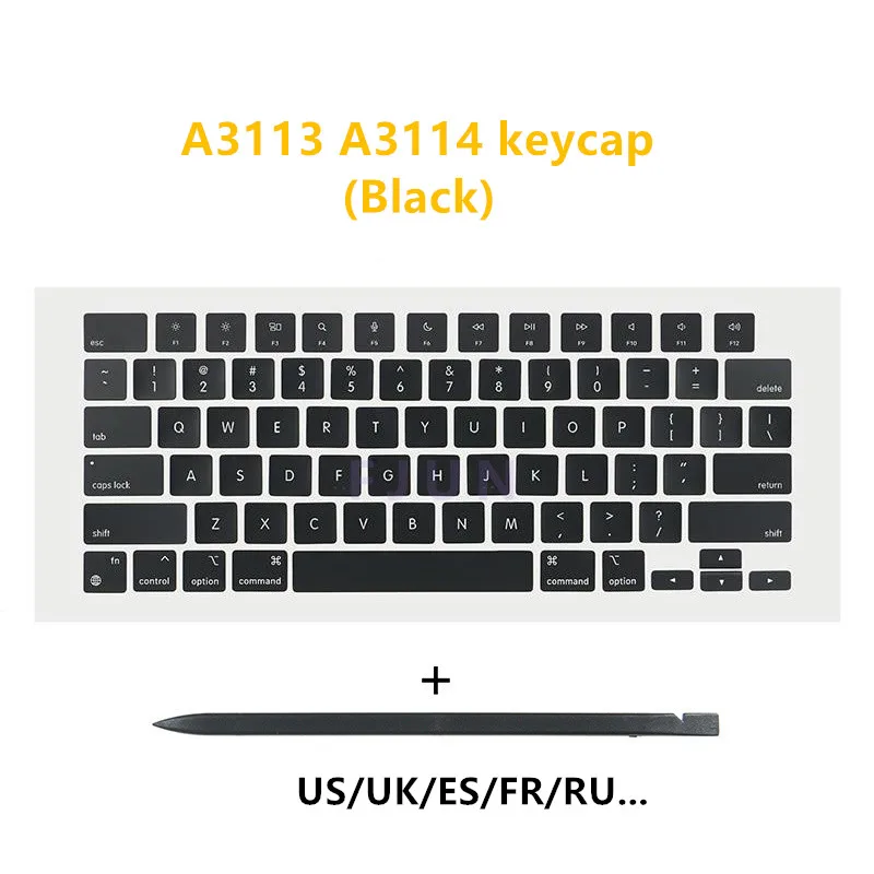 جديد A3113 A3114 أغطية المفاتيح مفاتيح لماك بوك اير M3 13 "15" غطاء مفتاح الولايات المتحدة المملكة المتحدة اسبانيا الفرنسية الروسية 2024 #1