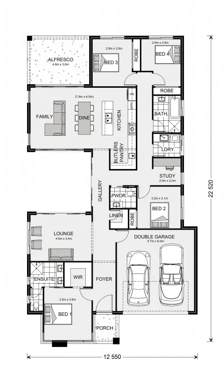 3 Bedroom Prefabricated House Light Steel Frame Building with House Plan and Design for Villa