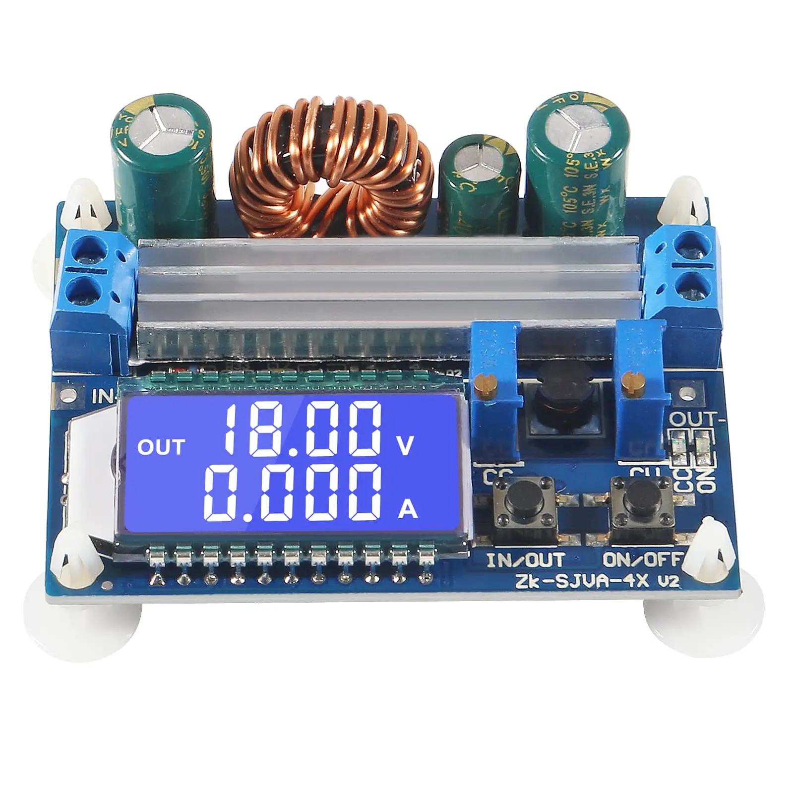 DC-DC Buck Boost Converter Module 5.5-30V to 0.5-30V 4A 35W Adjustable Step Up Down Voltage Regulator LCD Digital Voltmeter