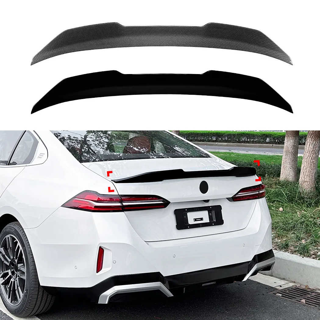 For BMW 5 Series I5 G60 M60 PSM Style 525i 530i 540i 2024 Car Rear Trunk Roof Spoiler Tail Wing Trunk Lid Tailgate Splitter Trim