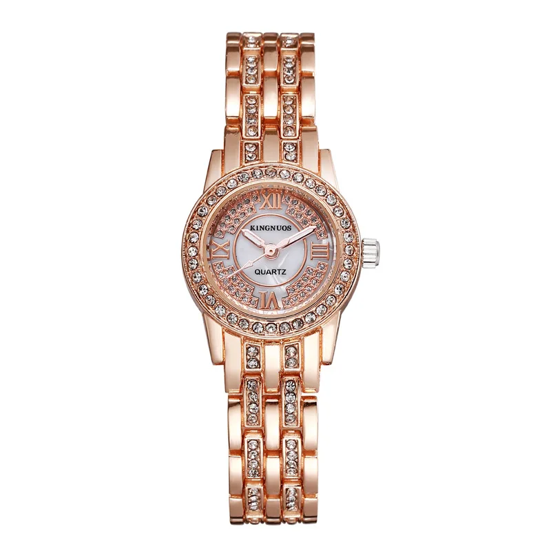 

Women's diamond square round diamond watch, shining quartz watch, stylish classic Arabic digital clock, gift direct women watch