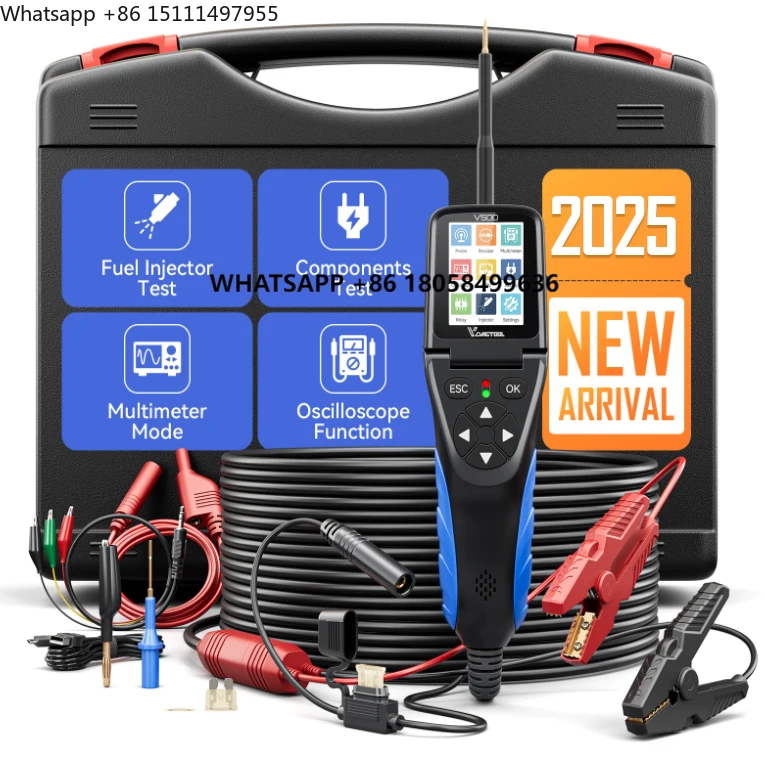 VDIAGTOOL V500 Vehicles Circuit Tester Injector Test 0.1V~100V Circuit Probe Kit Automotive Electrical System Diagnostic Tools