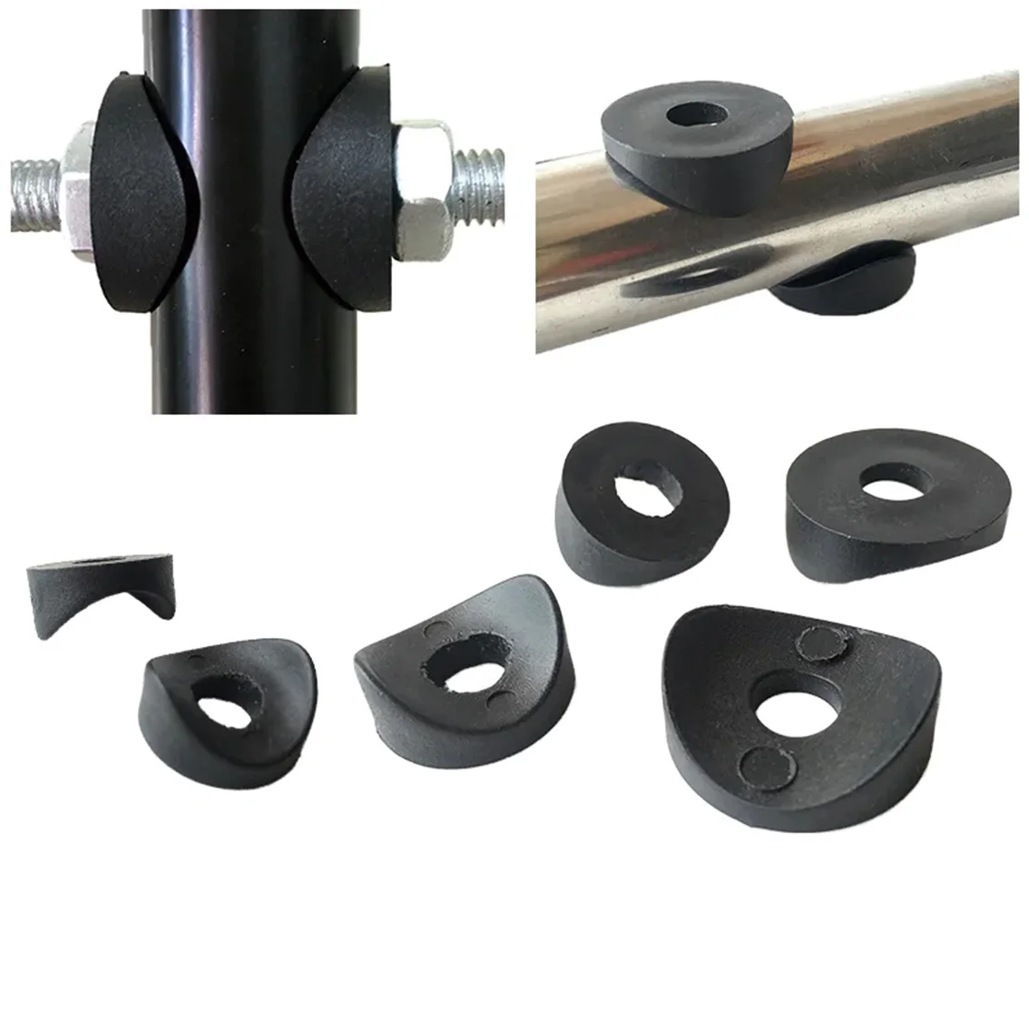 5-100pcs Duckbill Spacer 16/18/19/22/25mm Bore 6/8mm Hollow Joint Round Tube Chair Fastening Washer Piece Plastic Curved Spacer