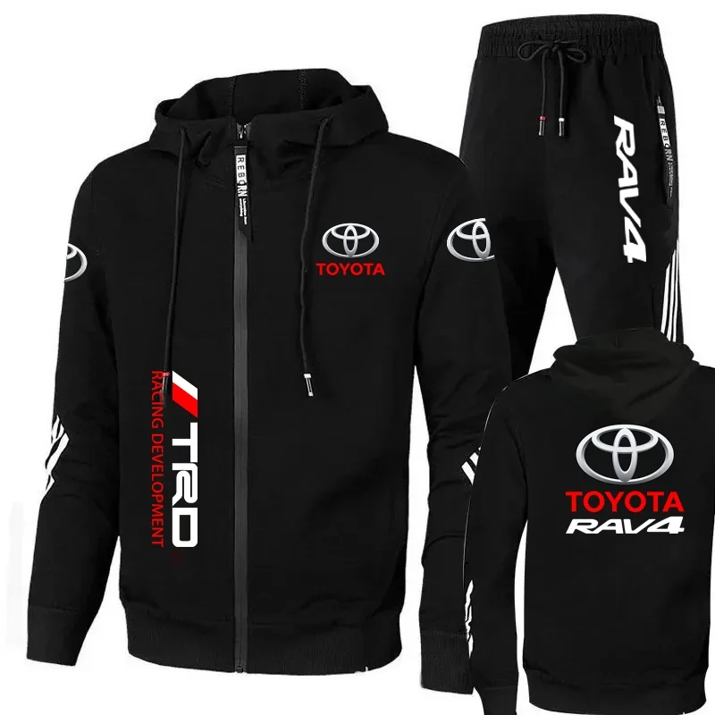 

Men's Sweatshirt Toyota RAV4 Pattern Logo Team Outdoor Sports Leisure Sports Hoodie Set Racing Motorcycle TRD Hoodie