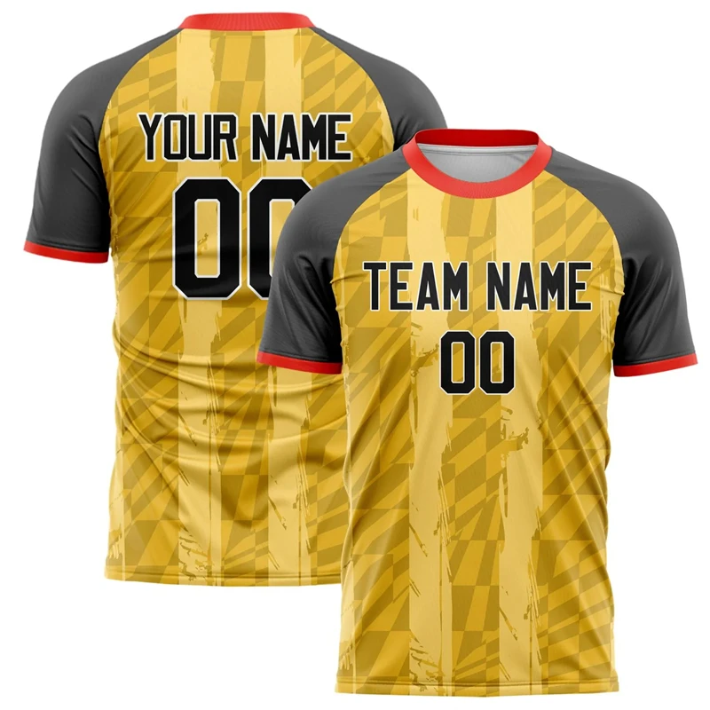 

3D Print Customized Name Football Team Jersey Creative Design DIY Men's Women's Sports T-Shirt Oversize Crew Neck Casual Uniform