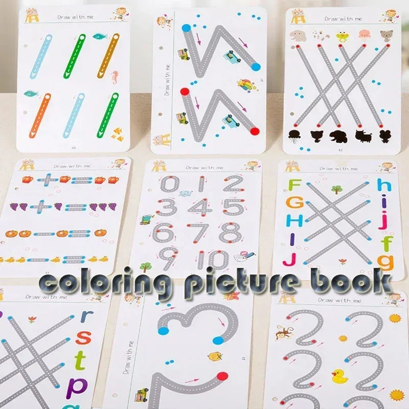 

Training Book Magical Tracing Workbook Control Drawing Education Stationery Reusable Magic Practice Copybook Children Montessori