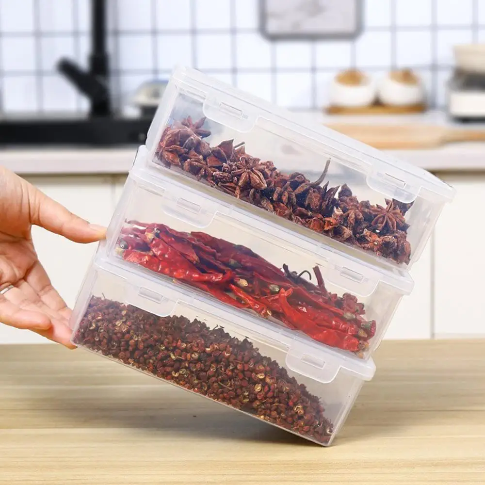 กล่องปรุงรส Sub บรรจุภัณฑ์กล่องเก็บเครื่องเทศปิดผนึกโปร่งใสจัดเก็บอุปกรณ์ครัว Home Decor ประหยัดพื้นที่
