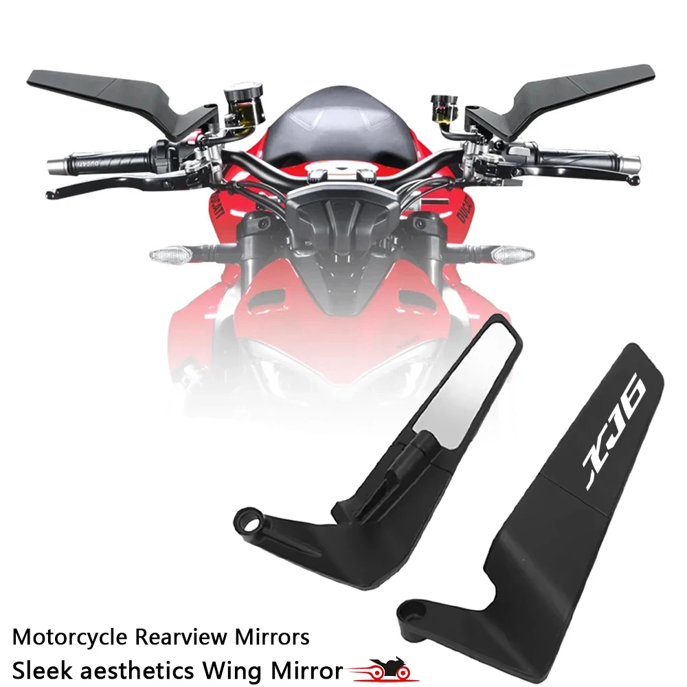 Motorcycle Side View Mirror For YAMAHA XJ6 XJ6F XJ6N XJR300 XJR1300 XJR1200 Rearview Mirrors Kits Rotate Adjustable