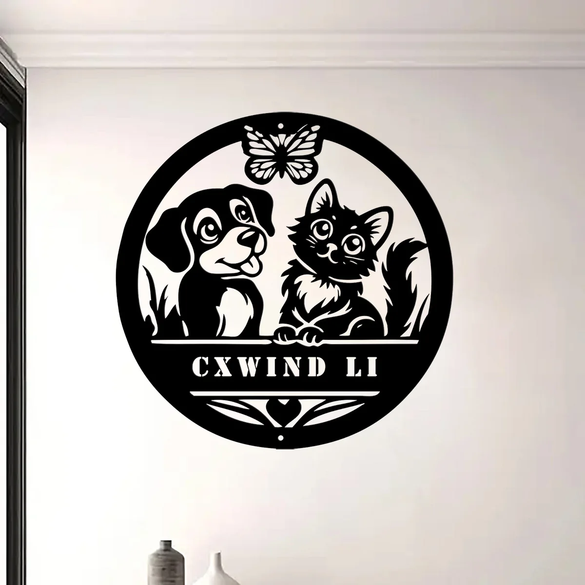 Letrero de metal personalizado para perros y gatos, colgante de pared para perros y gatos, decoración de jardín para perros y gatos, regalo para la pérdida de perros y gatos, regalo para amantes de las mascotas, familia de mascotas